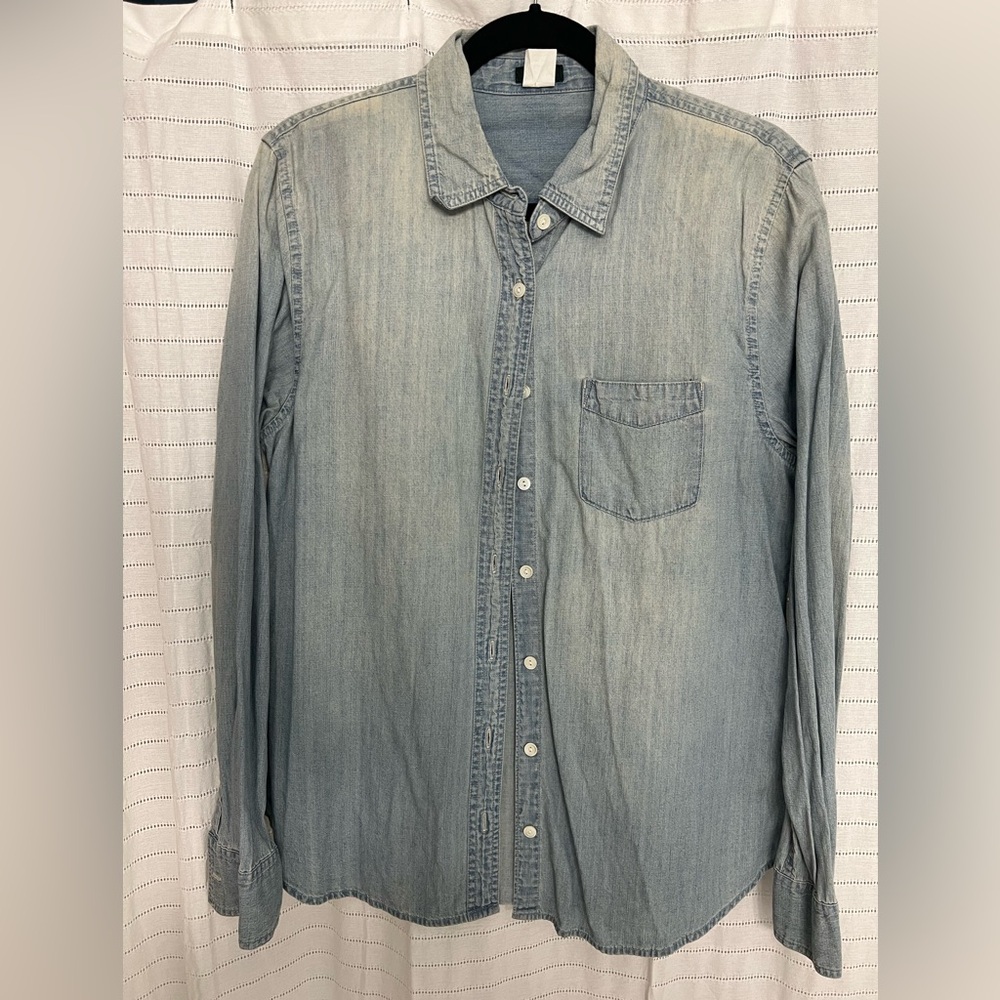 J. Crew chambray button down, size 12
